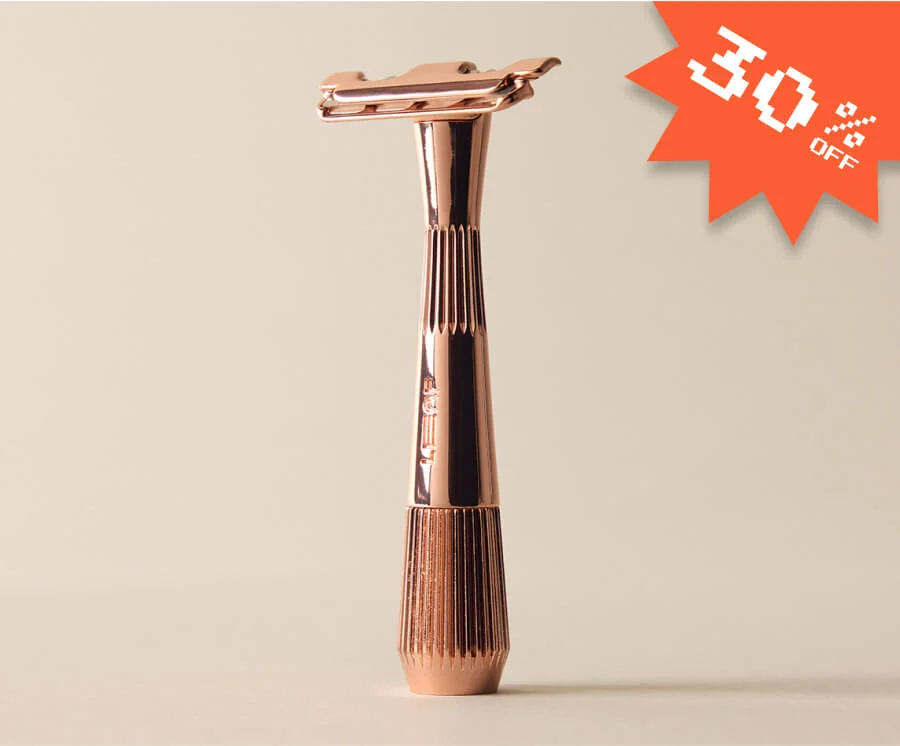 Leaf Single Edge Twig razor in Rose Gold