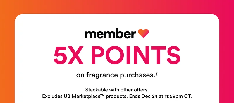 Last chance | Member Love | Sweet! Treat yourself to extra points | Not a member? Join now | Members earn 3X points on qualifying purchases and services | Stackable with other offers | Excludes UB Marketplace | Ends Nov 1 at 11:59pm CT