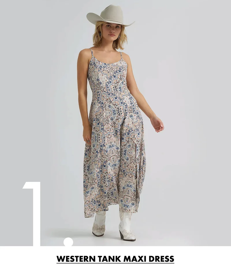 Western Tank Maxi Dress