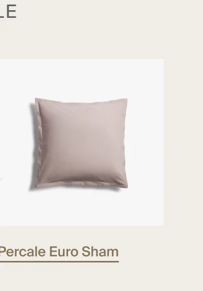 Percale Euro Sham