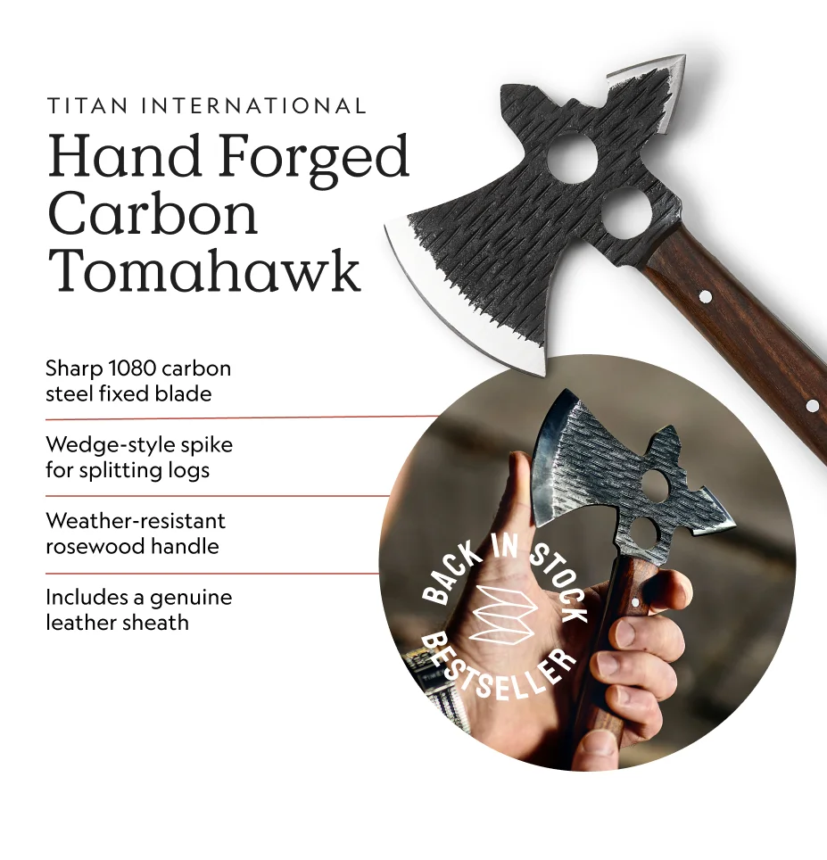 Hand Forged Carbon Tomahawk