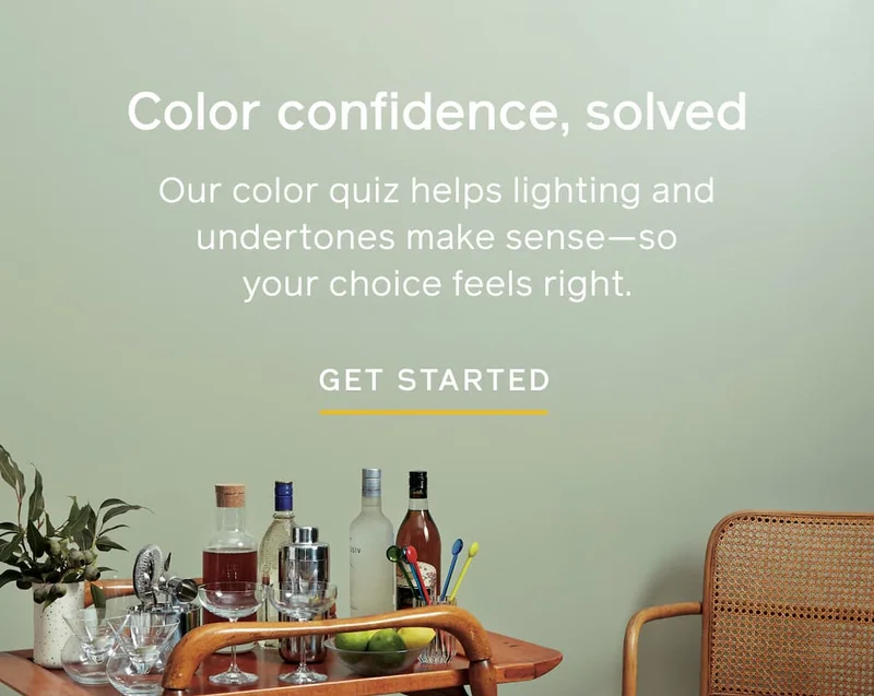 Color confidence, solved. Our color quiz helps lighting and undertones make sense—so your choice feels right. GET STARTED