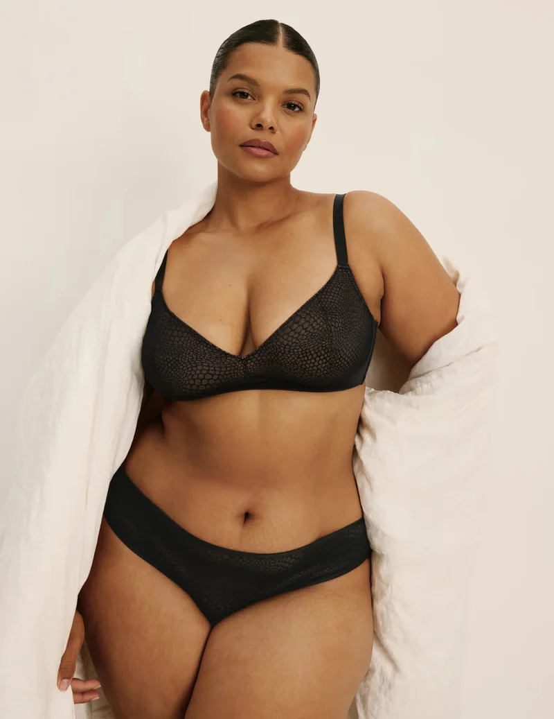 Image of Light Leakproof Gossamer Lace Bikini