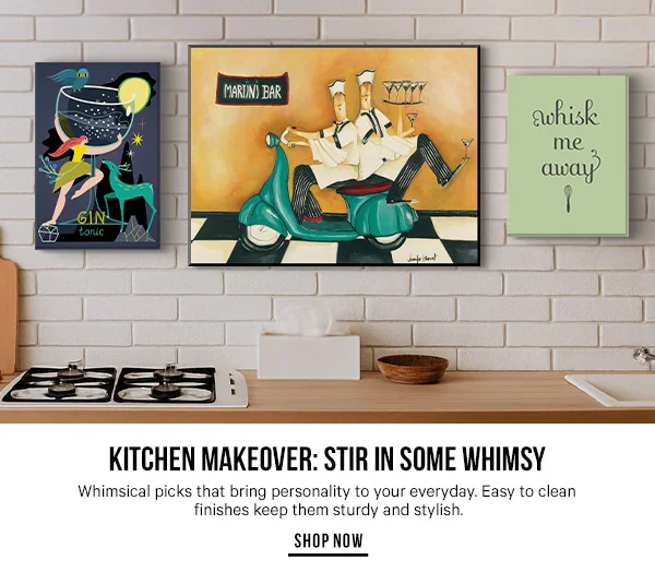 Kitchen Makeover: Stir In Some Whimsy - Whimsical picks that bring personality to your everyday. Easy to clean finishes keep them sturdy and stylish.