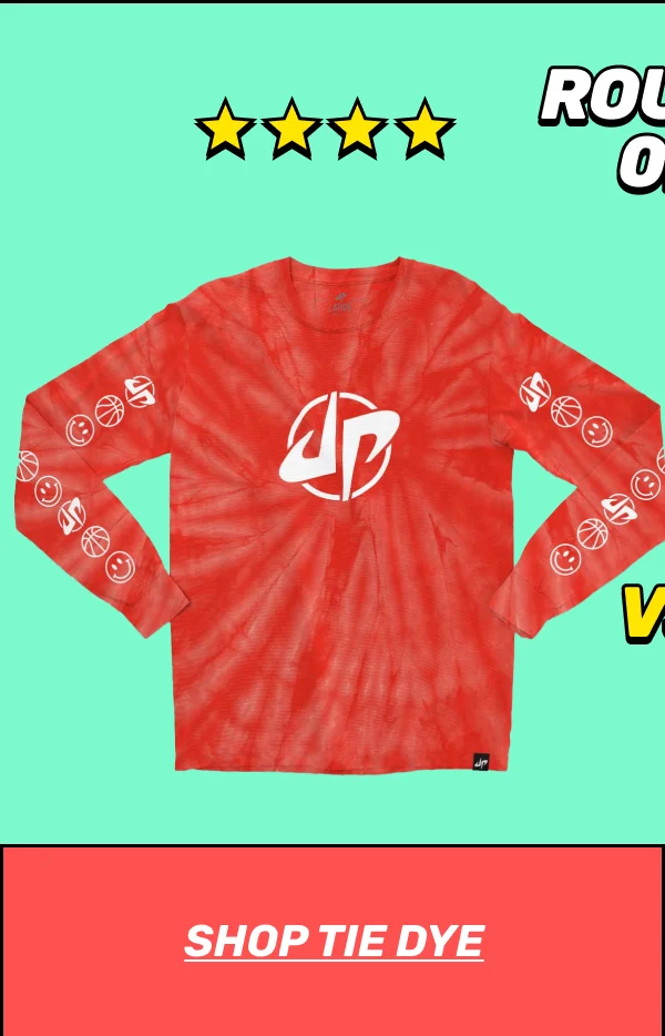Triple Double Tie Dye Long Sleeve Tee (Red)