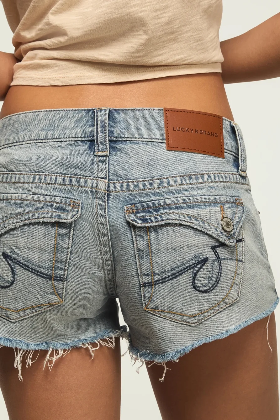 Image of Lucky Brand Low Rise Festival Short - Women's Shorts Denim Jean Short in So What Wash