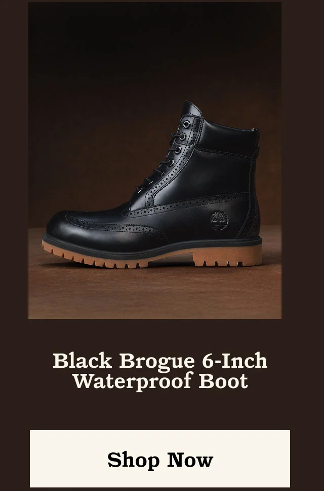Black Brogue 6-Inch Waterproof Boot