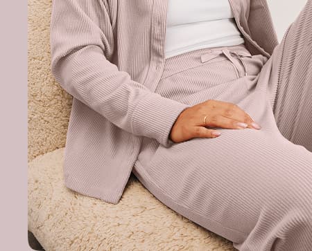 Breathe Easy Comfort Cord Pant in Pale Pink