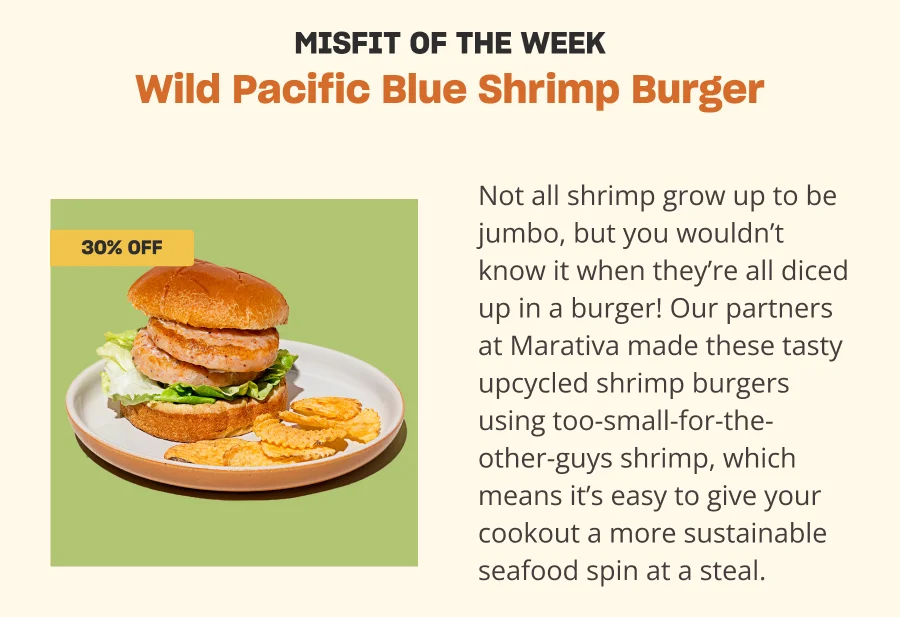 Misfit of the Week: Wild Pacific Blue Shrimp Burger
