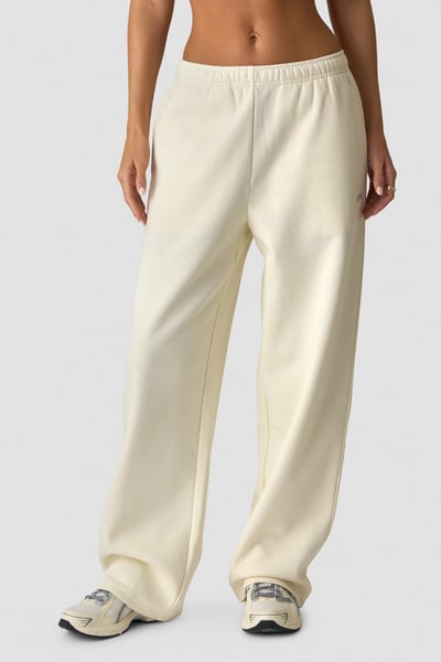 Image of Everyday Straight Leg Sweat Pants Cream