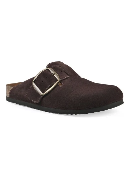 White Mountain Suede Slip On Clog - Big Easy