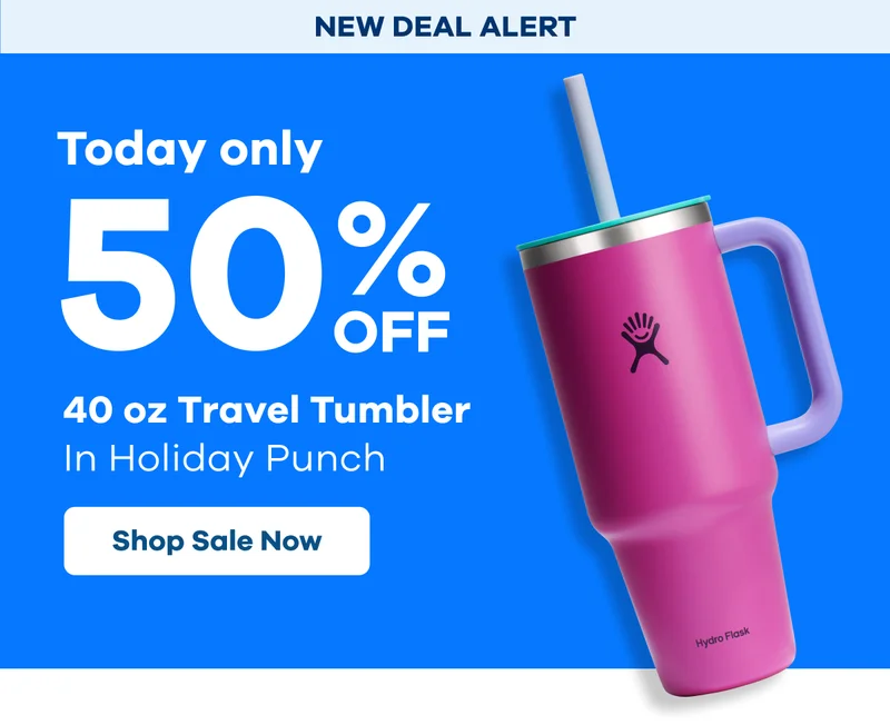 New Deal ALERT. Today only 50% OFF. 40 oz Travel Tumbler In Polar Plunge. | Shop Sale Now