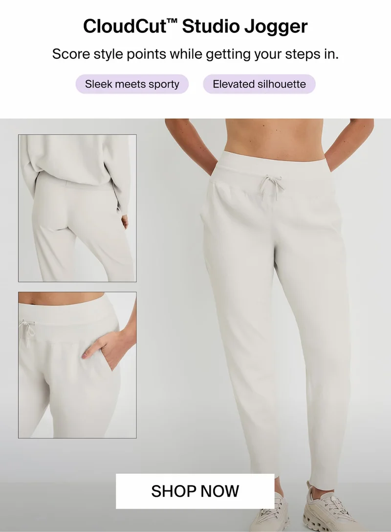 CloudCut™ Studio Jogger. Score style points while getting your steps in. Sleek meets sporty. Elevated silhouette. SHOP NOW