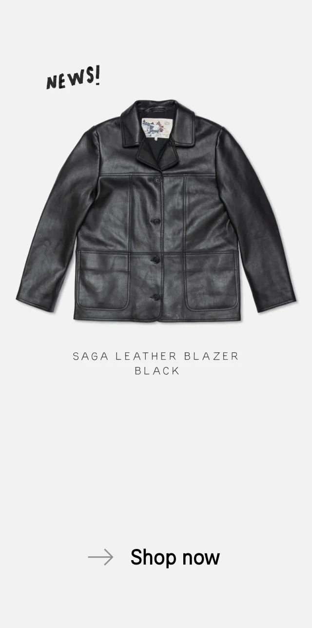 Saga Leather Blazer Black