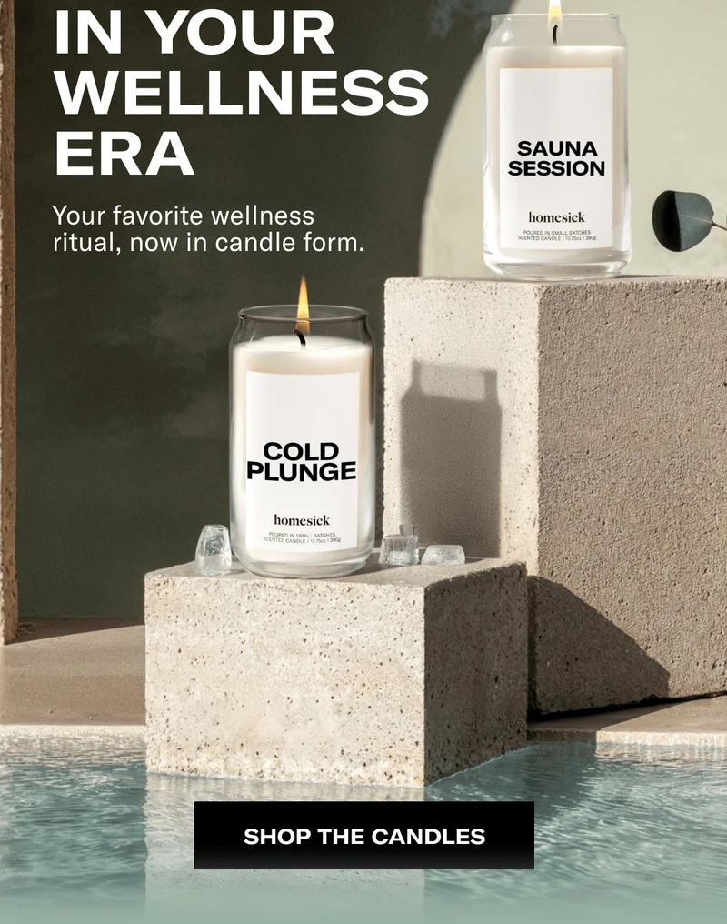 In your wellness era | Your favorite wellness ritual, now in candle form. | Shop the candles