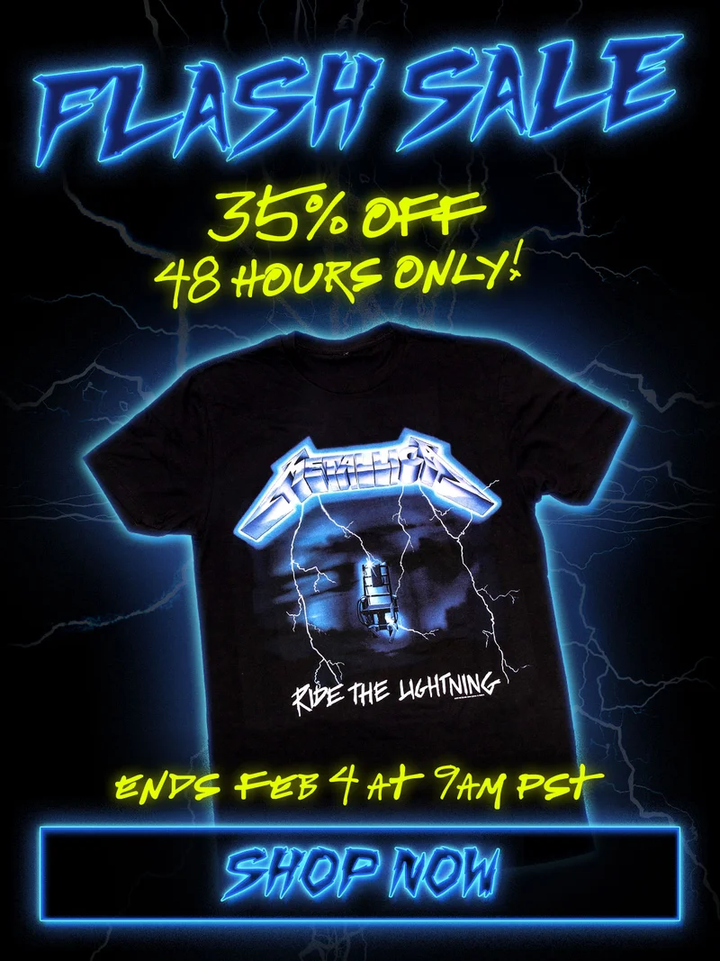 Flash Sale! Save 35% on the Ride the Lightning T-Shirt!