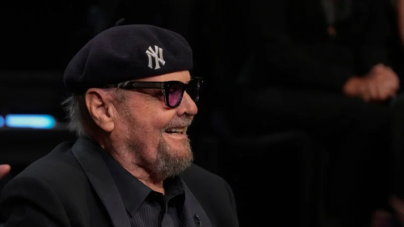 discount code: THE ANNIVERSARY SPECIAL -- Pictured: Jack Nicholson introduces the %22Adam's Song: 50 Years%22 sketch on February 16, 2025 -- (Photo by: Virginia Sherwood/NBC via Getty Images)