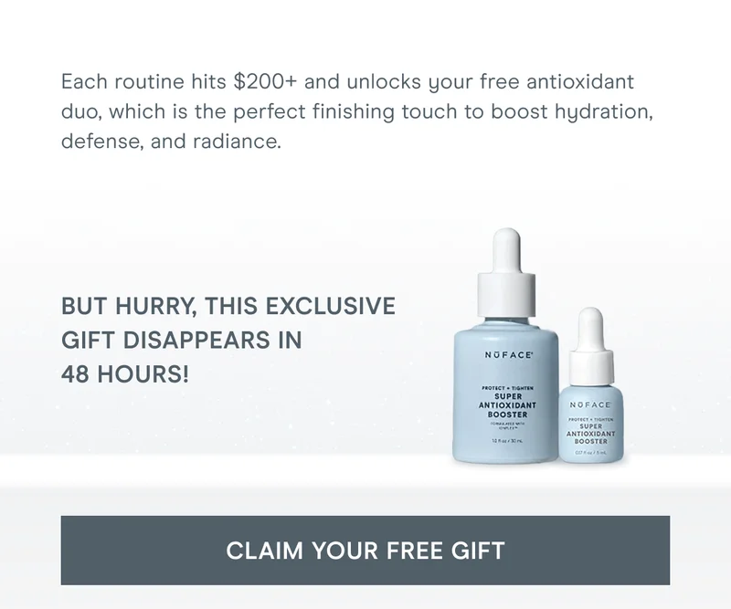 Each routine hits $200+ and unlocks your free antioxidant duo, which is the perfect finishing touch to boost hydration, defense, and radiance. But hurry, this exclusive gift disappears in 48 hours! [Click here to CLAIM YOUR FREE GIFT]