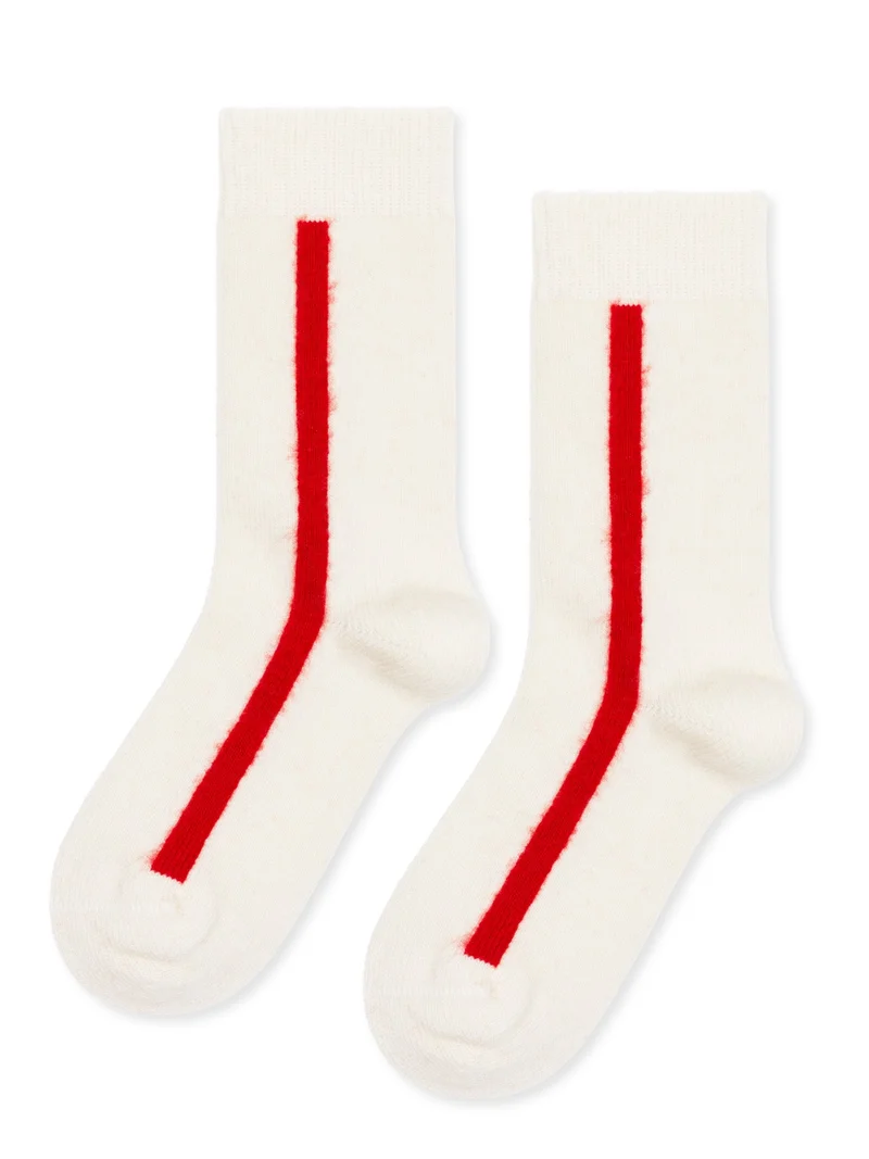 Image of Racing Stripe Cashmere Crew