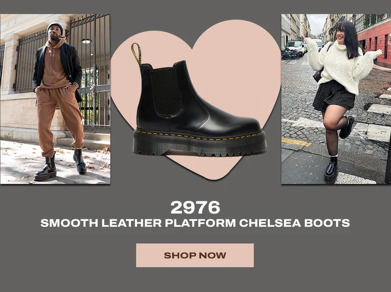 2976 Smooth Leather Platform Chelsea Boots