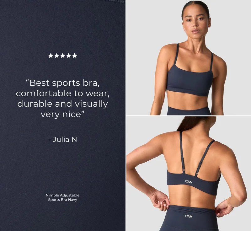 Nimble Adjustable Sports Bra Navy