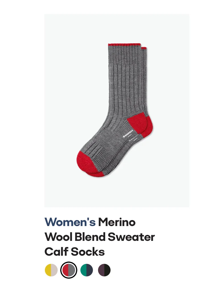 Women's Merino Wool Blend Sweater Calf Socks