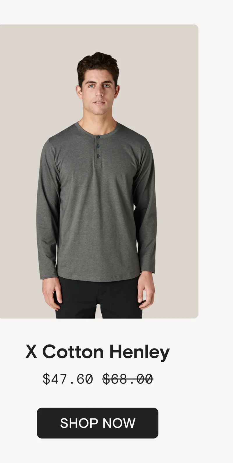 X Cotton Henley