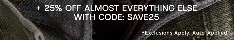 + 25% Off Almost Everything Else With Code: discount code *Exclusions Apply, Auto-Applied