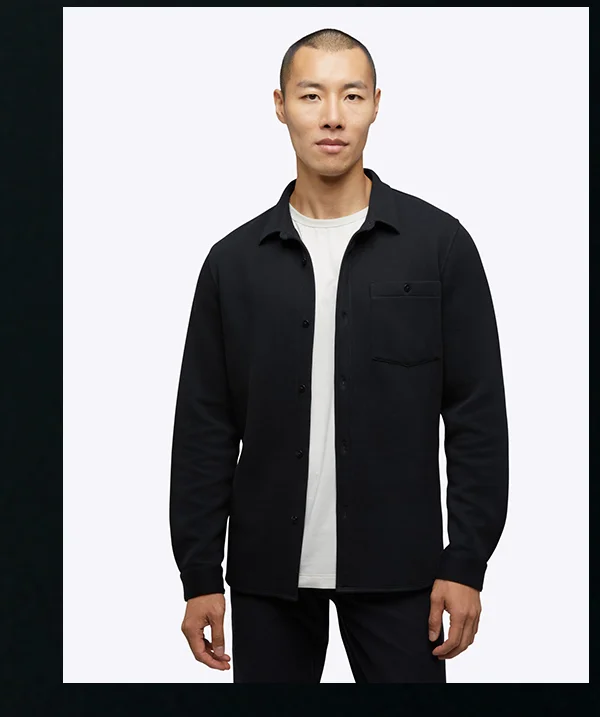 Black Skyline Knit Overshirt