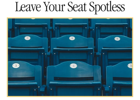 leave your seat spotless