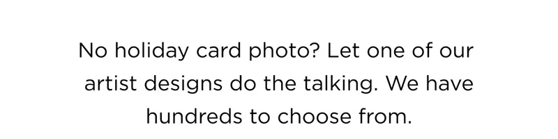 No holiday card photo?
