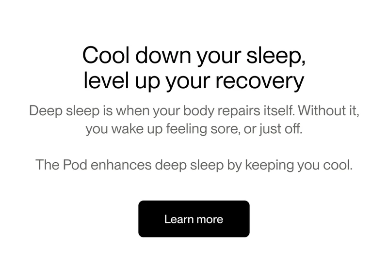 Cool down your sleep,  level up your recovery