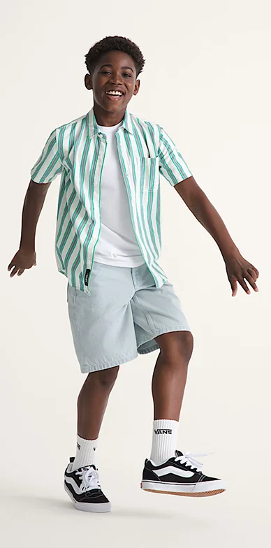 Kids Check-5 Baggy Denim Shorts