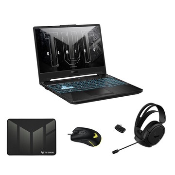 ASUS TUF 15" Gaming Laptop W/ Mouse, Mouse Pad, Headset & RGB Keyboard