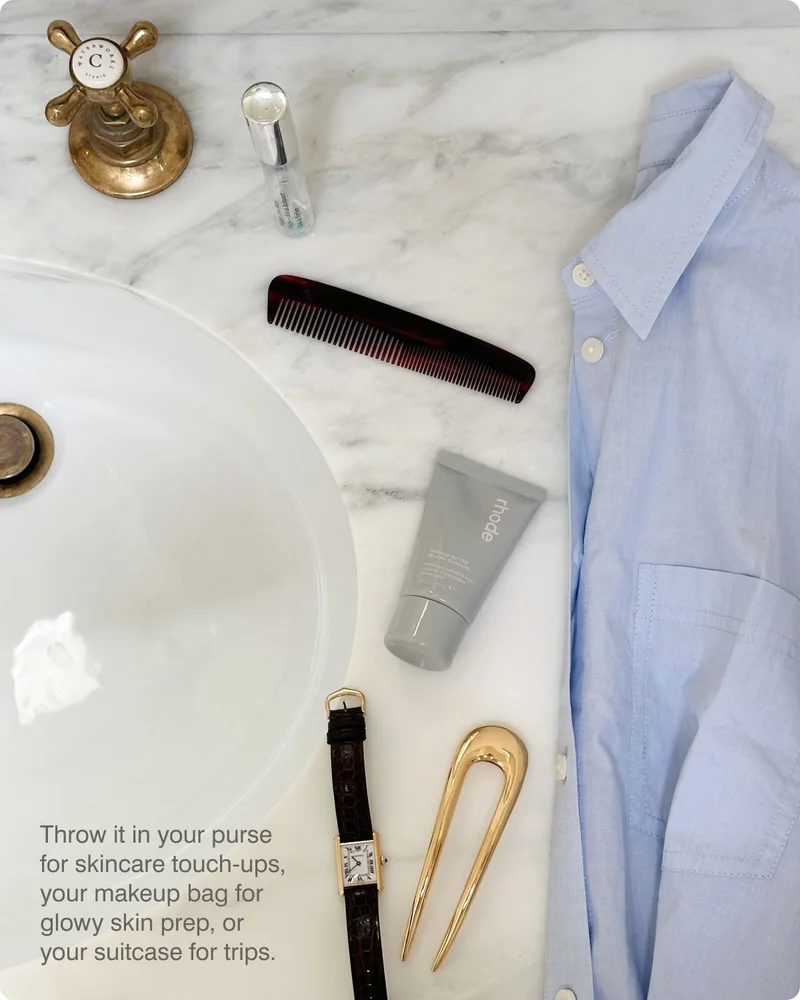 Throw it in your purse for skincare touch-ups, your makeup bag for glowy skin prep, or your suitcase for trips.