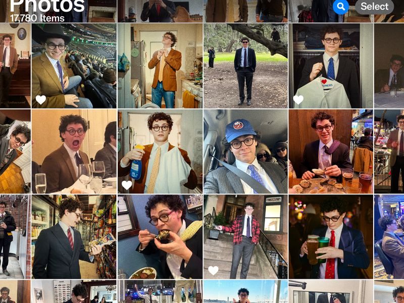 The author in his suits, documenting his Suit January experiment.