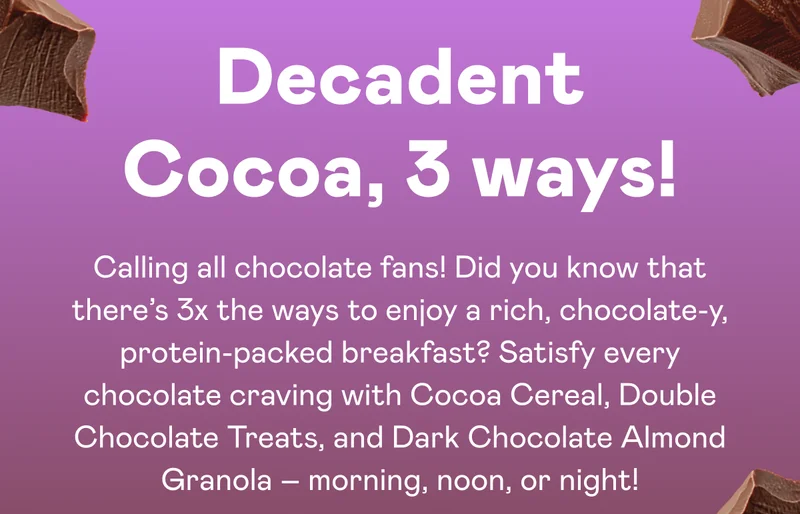 Decadent Cocoa, 3 ways!