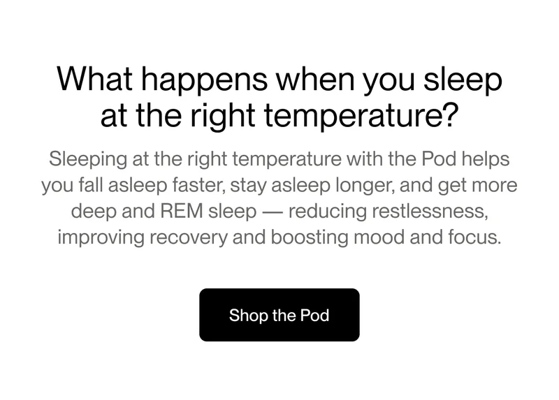 What happens when you sleep  at the right temperature?