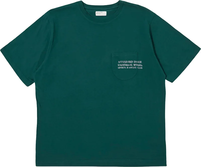Universal Works,  Organic Jersey Print Pocket T-Shirt - Men's