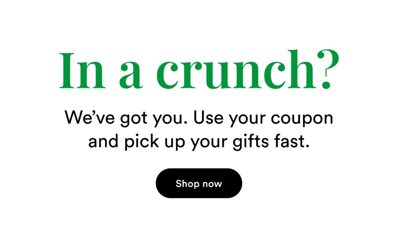 In a crunch | Shop now