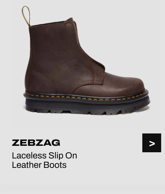 Zebzag Laceless Slip On Leather Boots
