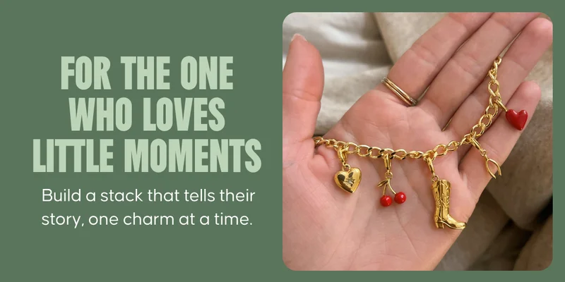 For the one who loves little moments: Build a stack that tells their story, one charm at a time.