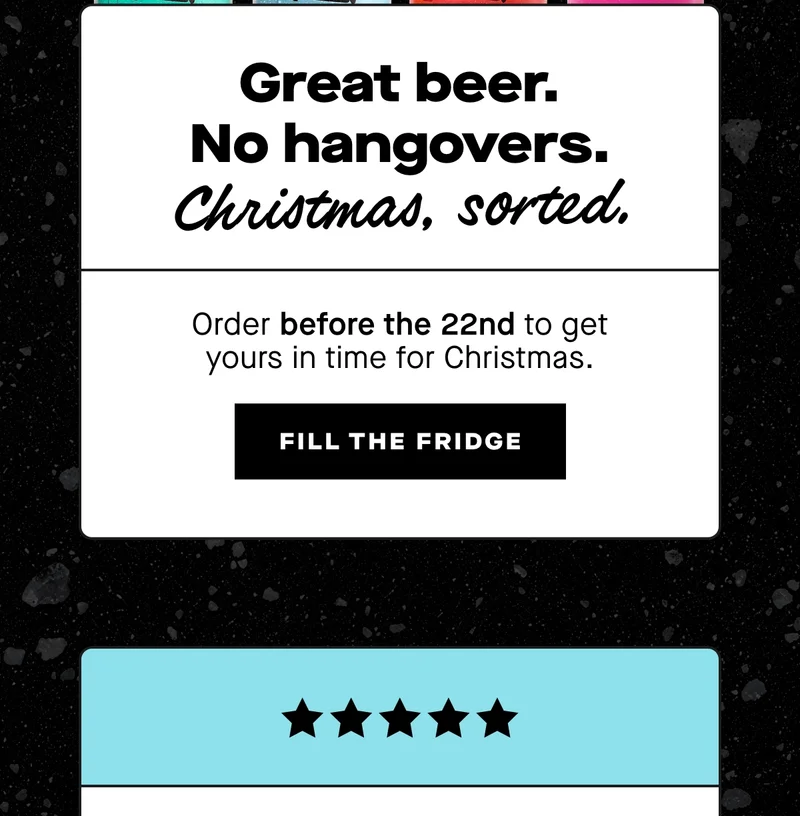 Great beer. No hangovers. Christmas, sorted.