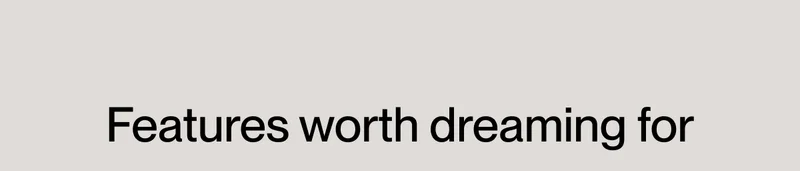 Features worth dreaming for