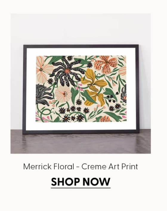 Merrick Floral - creme Art Printim
