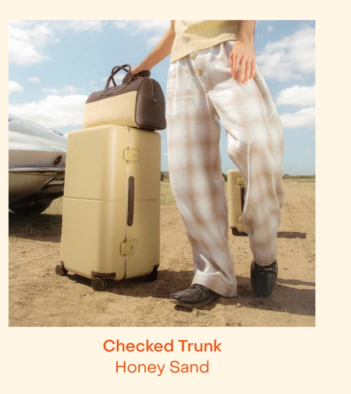 Checked Trunk Honey Sand