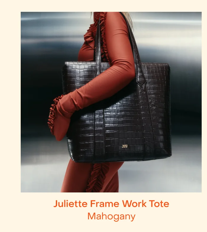 Juliette Frame Work Tote Mahogany
