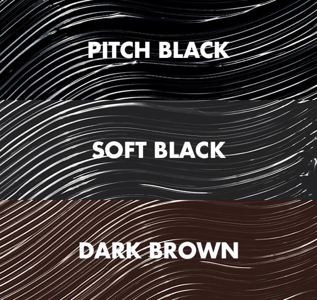 Pitch black, Soft Black, Dark Brown