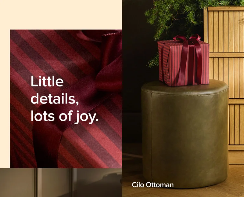 Little details, lots of joy: cilo ottoman.