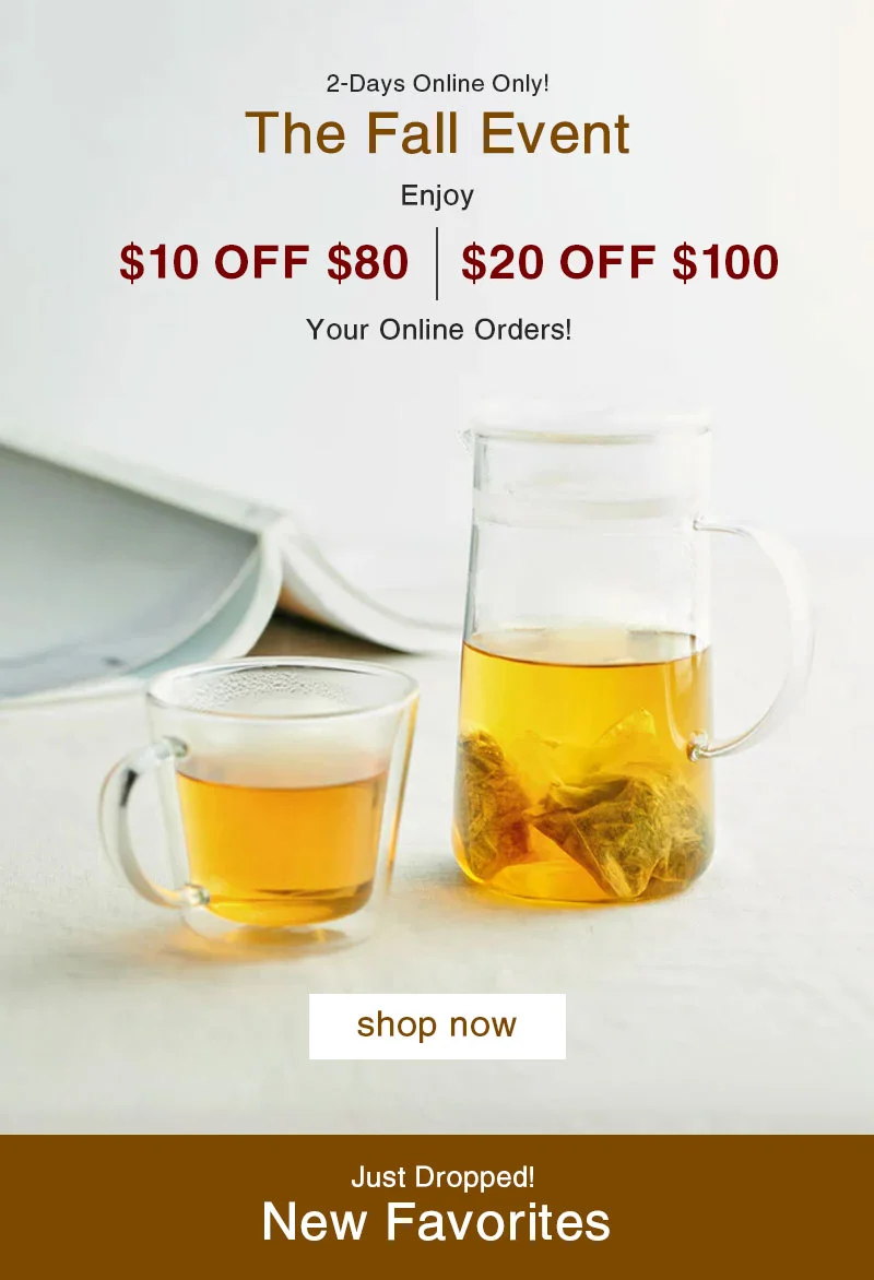 The Fall Event: $10 OFF $80 or $20 OFF $100 On Your Online Orders